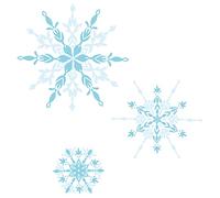Sizzix Layered Clear Craft Stamps for Card Making 6PK Floating Snowflakes by Olivia Rose, One Size, 665974