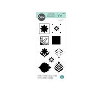 Sizzix Layered Clear Stamps 9PK Geo Repeat by Lisa Jones | 666144 | Rubber Stamp Set for Cardmaking, Scrapbooking & Papercraft