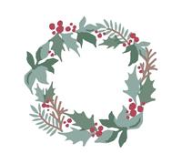 Sizzix Layered Reusable Stencils for Crafts 4PK Holly Wreath by Lisa Jones, Mulitcolour, One Size, 665933