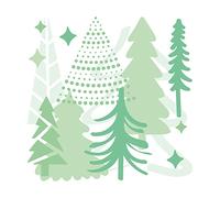 Sizzix Layered Stencils 4PK Doodle Trees by Olivia Rose, One Size