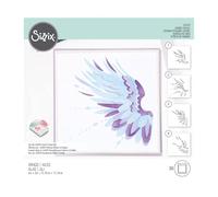 Sizzix Layered Stencils 4PK - Wings by Olivia Rose | 4 Stencil Layers to Build Dimension of Feathered Wings | Perfect for Birthdays Anniversaries & Wedding Crafting | Scrapbooking & Cardmaking