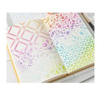 Sizzix Layered Stencils, Backgrounds by Willow Wolfe, 4 Reusable Stencils
