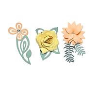 Sizzix "Love Birds 3-D Floral Thinlits Plus Die Set, Pack of 5, Grey