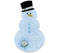 Sizzix, Multi Color, Bigz Die with Textures Impressions Folder 657367, Snowman and Hat by Beth Reames, 2 Pack, One Size
