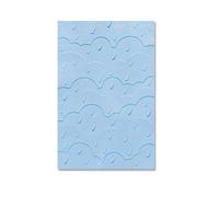 Sizzix Multi-Level Textured Impressions Embossing Folder Rain Clouds by Olivia Rose, One Size