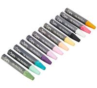 Sizzix Oil Pastels 664667, Assorted Colours, 12 Pack, One Size, Multicolour, 12 Count (Pack of 1)
