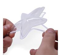 Sizzix Plastic Circle Shaker Star Domes 664595 Arts & Crafts Card Dome 3" 6PK