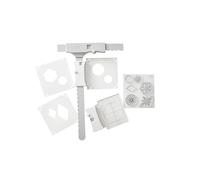 Sizzix Print and Pattern Starter Kit, Stencil & Stamp Tool Accessory, Grey