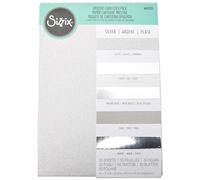 Sizzix Surfacez The Opulent Cardstock Pack, Assorted Finishes, 250gsm - A4 Silver 50 Sheets