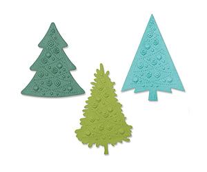 Sizzix Switchlits Embossing Folder Festive Trees by Kath Breen | 665967 | Chapter 3 2022, Multicolor, One Size