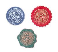 Sizzix Switchlits Embossing Folder Seasonal Seals by Kath Breen, 665356, Multicolour, One Size