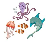 Sizzix Thinlits Die 665377 Under The Sea #1 Colorize by Tim Holtz 18 Pack, Multicolour, One Size