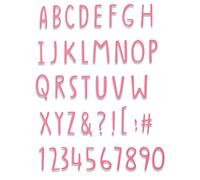 Sizzix Thinlits Die Hand Drawn Alphabet by Jenna Rushforth, 665182, Multicolor, One Size