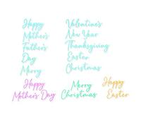 Sizzix Thinlits Die Set 10PK All Occasions by Olivia Rose, 665815, Multicolor, One Size