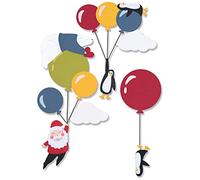 Sizzix Thinlits Die Set 10PK Festive Sky Party by Olivia Rose | 665948 | Chapter 3 2022, Multicolor, One Size