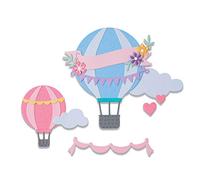 Sizzix Thinlits Die Set 10PK Hot Air Balloon by Olivia Rose, 665183, Multicolor, One Size