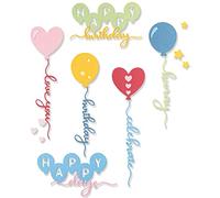 Sizzix Balloon Occasions Die Set Anniversary Celebration Birthday Card Making