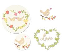 Sizzix Thinlits Die Set 11PK Mini Love Birds by Lisa Jones, 665484