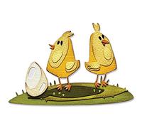 Sizzix Thinlits Die Set 12PK Papercut Chicks Colorize by Tim Holtz, 665854, Multicolor, One Size