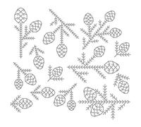 Sizzix Thinlits Die Set 13PK Pine Patterns by Tim Holtz, Grey, One Size