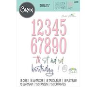 Sizzix Thinlits Die Set 15PK Fabulous Birthday Numbers by Debi Potter