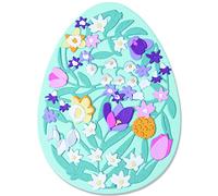 Sizzix Thinlits Die Set 15PK Intricate Floral Easter Egg by Jenna Rushforth, 665818, Multicolor, One Size