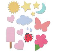 Sizzix Thinlits Die Set 16PK Basic Shapes by Debi Potter, 665185, Multicolor, One Size