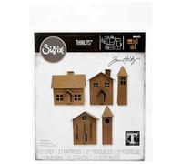 Sizzix Thinlits Die Set 21PK Paper Village #2 by Tim Holtz, 665585, Multicolour, One Size