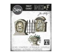 Sizzix Thinlits Die Set 22PK Graveyard Colorize by Tim Holtz