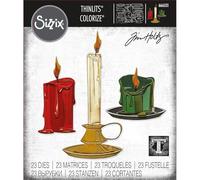 Sizzix Thinlits Die Set 23PK Candleshop Colorize by Tim Holtz | 666331 | Metal, Wafer-Thin Cutting Dies for Scrapbooking, Embossing, Journalling