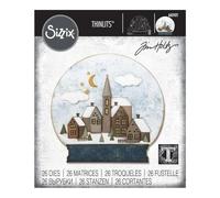 Sizzix Thinlits Die Set 26PK-Snowglobe #2 by Tim Holtz, Carbon Steel Multicolour, 19.1 x 14.4 x 0.4 cm