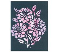 Sizzix Thinlits Die Set 2PK Negative Florals by Lisa Jones, Grey, One Size