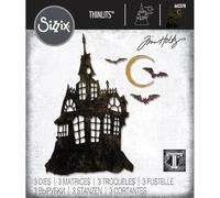 Sizzix Thinlits Die Set 3PK-Haunted House by Tim Holtz, Carbon Steel, Multi-Colour, 19.1 x 14.4 x 0.4 cm
