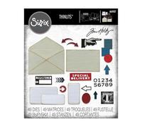 Sizzix Thinlits Die Set 48PK Postale by Tim Holtz | 665927 | Chapter 3 2022, Multicolor, One Size