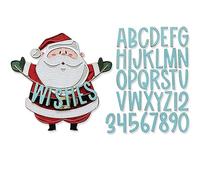 Sizzix Thinlits Die Set 49PK Santa Greetings Colorize by Tim Holtz | 666338 | Metal, Wafer-Thin Cutting Dies for Scrapbooking, Embossing, Journalling