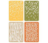 Sizzix Thinlits Die Set 4PK Infinite Doodles #2 | 666524 | Metal, Wafer-Thin Cutting Dies for Scrapbooking, Embossing, Journalling, Cardstock, Paper, foil, Vellum, Silver, One Size