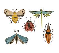 Sizzix Thinlits Die Set 5PK Funky Insects by Tim Holtz, 665364, Multicolor, One Size