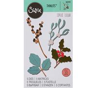 Sizzix Thinlits Die Set 663425 Winter Leaves by Sophie Guilar, 5 Pack, Paper, Multi Colour, One Size