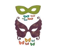 Sizzix Thinlits Die Set 664195, Masquerade Mask by Tim Holtz, 12 Pack, One Size, Paper, Multi-Colour Colour