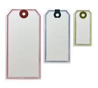 Sizzix Thinlits Die Set 6PK Framed Tags by Tim Holtz, Grey, One Size