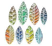 Sizzix Thinlits Die Set 8 Pack 664431 Cut Out Leaves by Tim Holtz, Paper, Multi-Colour, One Size