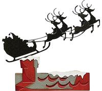 Sizzix Thinlits Die Set 8PK Reindeer Sleigh by Tim Holtz | 666337 | Metal, Wafer-Thin Cutting Dies for Scrapbooking, Embossing, Journalling, One Size