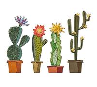Sizzix Thinlits Die Set 9PK Funky Cactus by Tim Holtz, 665365, Multicolor, One Size