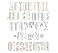 Sizzix Thinlits Die Set, Alphanumeric Bulletin by Tim Holtz, 43 Cutting Dies