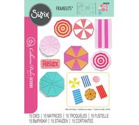 Sizzix Thinlits Die Set By Catherine Pooler 15/Pkg-Beach Blankets & Brellas #2 -
