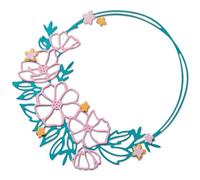 Sizzix Thinlits Die Set-Floral Round, Silver, One Size