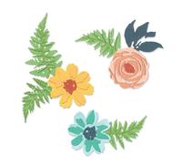 Sizzix Thinlits Die Set Flowers & Fern, Multicolor, One Size