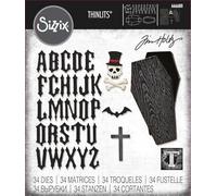 Sizzix Thinlits Die Set, Vault Coffin Box by Tim Holtz, 34 Cutting Dies