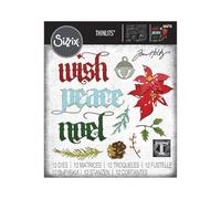 Sizzix Thinlits Die Set, Vault Holiday Classic by Tim Holtz, 12 Cutting Dies