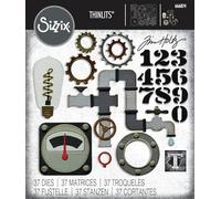 Sizzix Thinlits Die Set, Vault Industrial by Tim Holtz, 37 Metal Cutting Dies